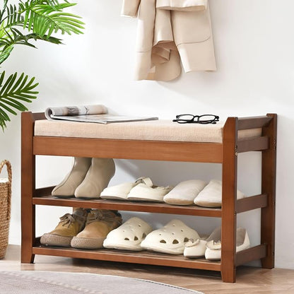 PETKABOO Shoe Rack Bench with Cushion, Shoe Rack by PETKABOO