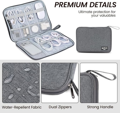 Large Slim Cable Organizer Travel Case, Single-Layer Electronic Accessories - Image 3