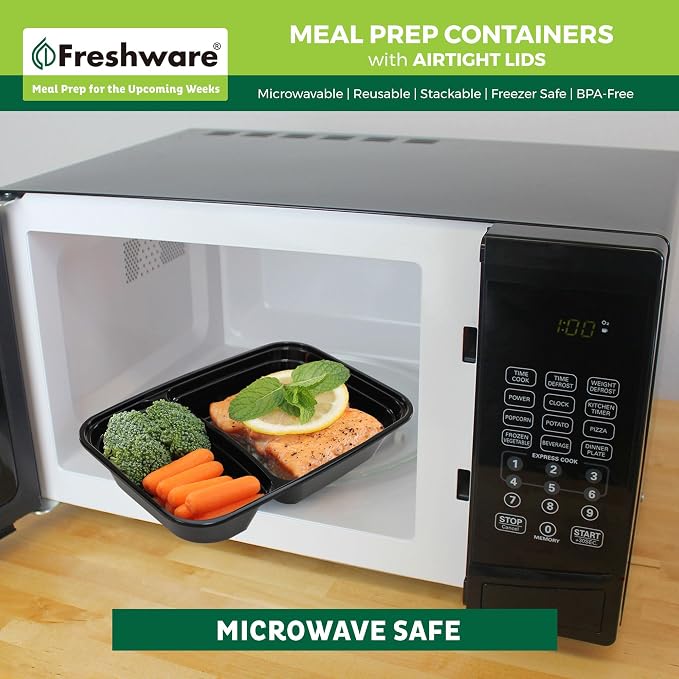 Freshware Meal Prep Containers 2 Compartment - Image 6