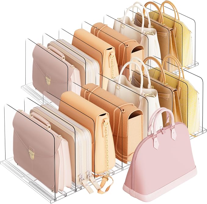 Criusia Adjustable Closet Purse Organizer Rack – 28.8" Extra-Long Shelf Divider by Criusia