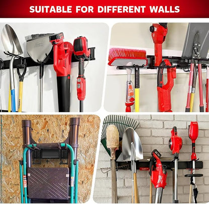 64 Inches Garage Tool Organizer Wall Mount, Tool Storage Rack Wall Mount - Image 6