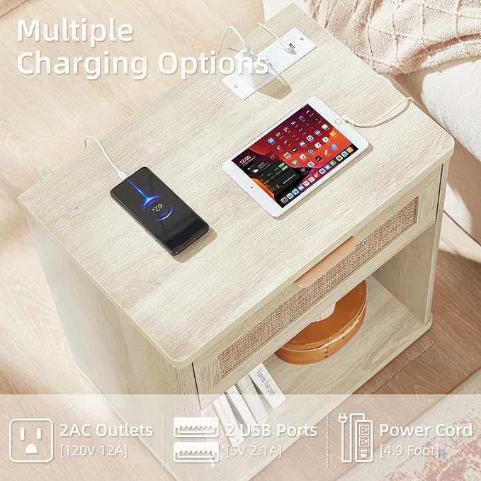 LEYAOYAO Rattan Nightstand - Image 7