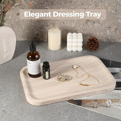 Marble Vanity Tray, Bathroom Tray Countertop, Decorative Dresser Organizer - Image 4