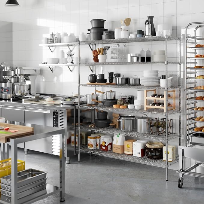 18" Deep x 60" Wide x 74" Height Wire Shelving Kit | 6-Tier | NSF Commercial - Image 5