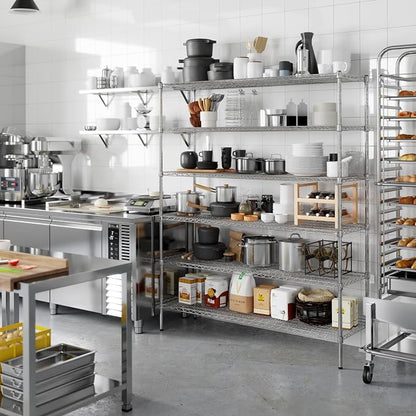 18" Deep x 60" Wide x 74" Height Wire Shelving Kit | 6-Tier | NSF Commercial - Image 5