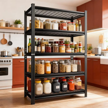 35''W Wire Shelving Unit, 3000 Lbs Heavy-Duty Garage Storage Shelves, 5-Tier - Image 4