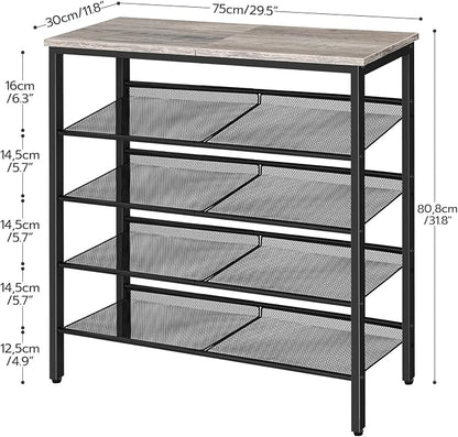 HOOBRO Shoe Rack for Entryway, 5-Tier Shoe Organizer - Image 3