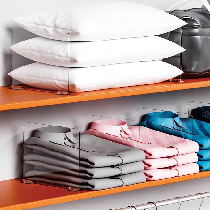 Yieach 8 Pack Acrylic Shelf Dividers - Image 4