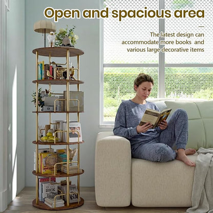 360° Rotating Bookshelf, Revolving Bookcase - Image 3