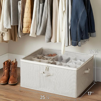 StorageWorks Shoe Organizer for Closet, Fits up to 24 Pairs, Shoe Cubby Storage - Image 6