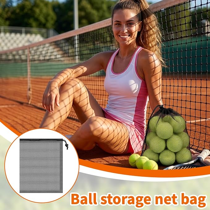 6-Pack Nylon Mesh Bags Drawstring – 11.8'' x 9.8'' Secure Cinch-Top - Image 4