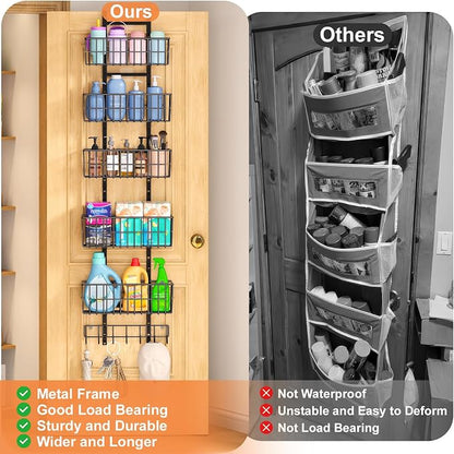 Hongtamoya Adjustable Over the Door Organizer, Metal Hanging Door Organizer - Image 3