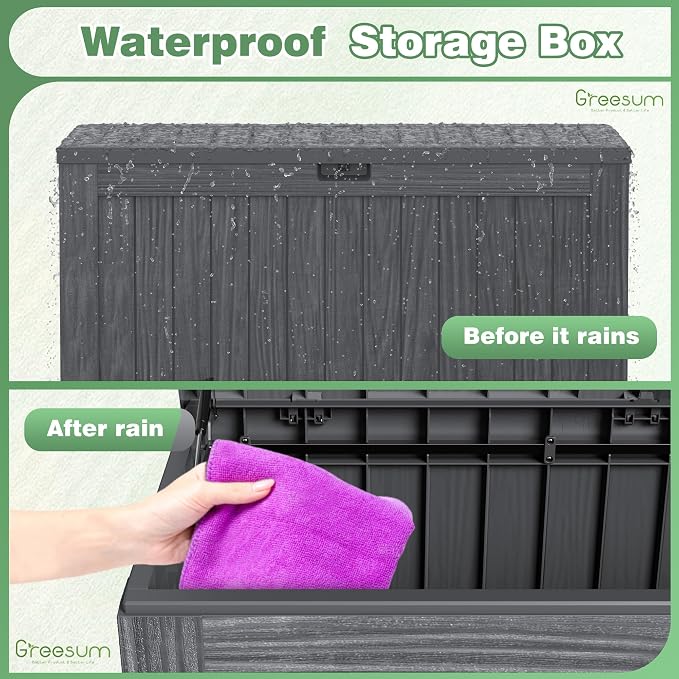 Greesum Outdoor Storage Box 120 Gallon Storage Bin - Image 2