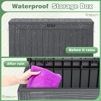 Greesum Outdoor Storage Box 120 Gallon Storage Bin - Image 2