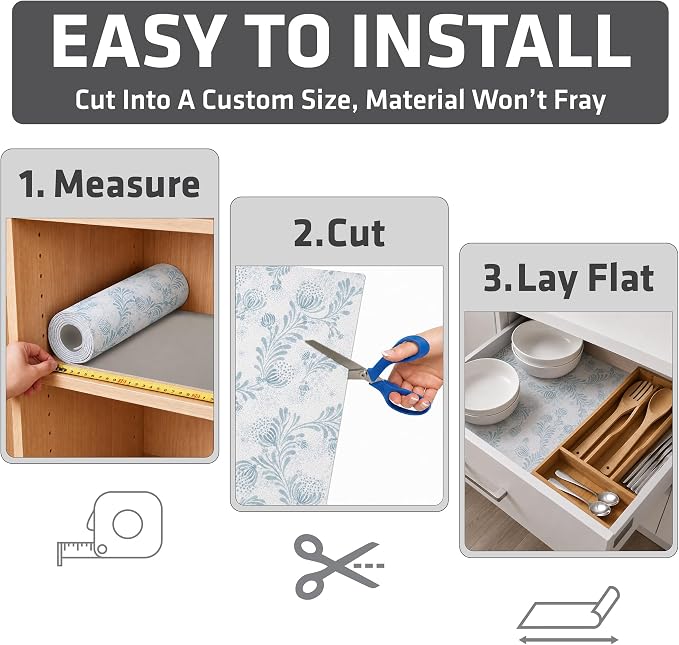 Drymate Premium Luxury Shelf & Drawer Liner, Thick Cushioned Fabric, - Image 5
