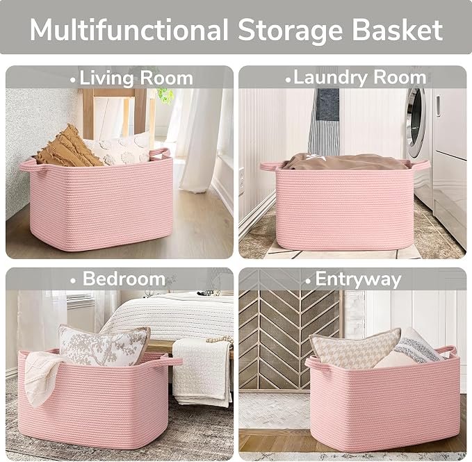 Goodpick Large Blanket Basket, Woven Baskets - Image 4