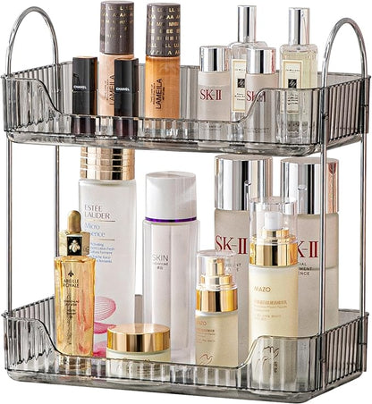 2 Tier Bathroom Organizer Countertop Makeup Perfume Tray Skincare Organizer by AKINBAS