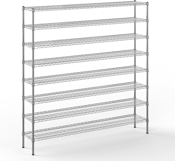14" Deep x 72" Wide x 74" Height Wire Shelving Kit | 8-Tier | NSF Commercial by Regal+Altair