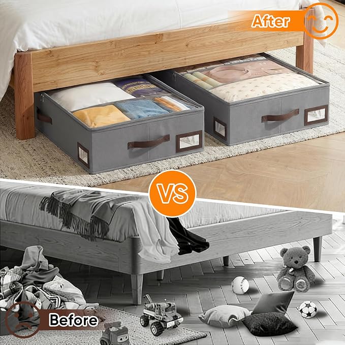OIAHOMY 2 Pack 38L Under Bed Storage - Image 5