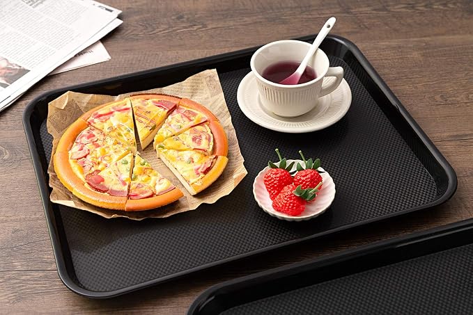 Eslite Rectangular Plastic Serving Trays, Fast Food Serving, Cafeteria Trays - Image 6