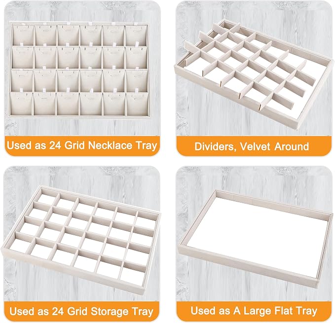 24 Grids Stackable Jewelry Tray Organizer - Image 3