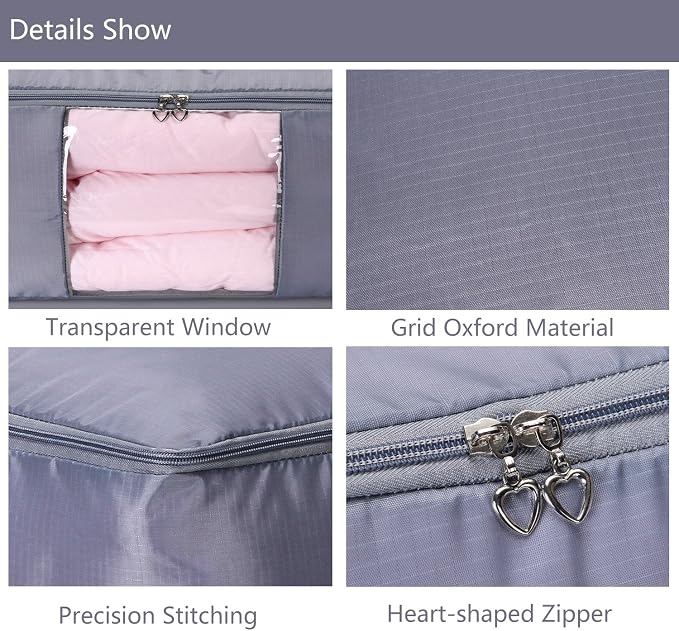 Comforter Storage Bags Containers, Pillow Beddings/Blanket Clothes Organizer - Image 3