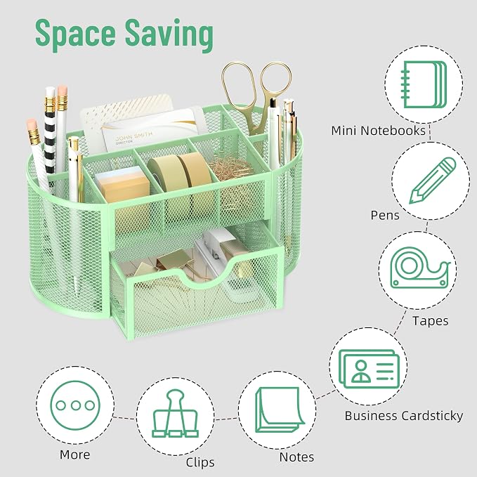 SUPEASY Mesh Desk Organizer, Desk Accessories & Workspace Organizers - Image 4
