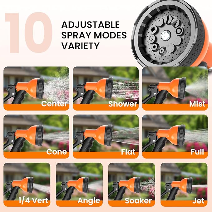 Retractable Garden Hose Reel, 1/2 in x 50 ft Wall Mounted Hose Reel | - Image 5