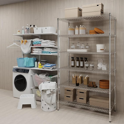 24" Deep x 48" Wide x 74" Height Wire Shelving Kit | 6-Tier | NSF Commercial - Image 2