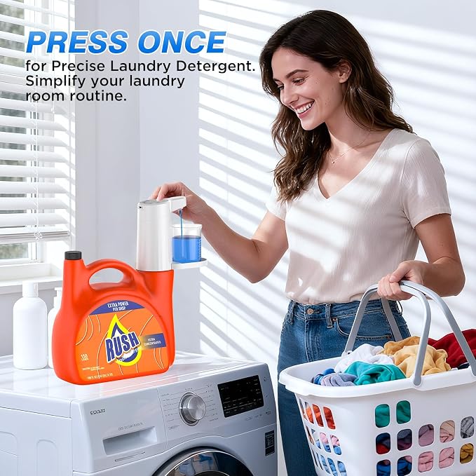 Electric Laundry Detergent Dispenser, 2000mAh USB-C Rechargeable Laundry Soap - Image 3