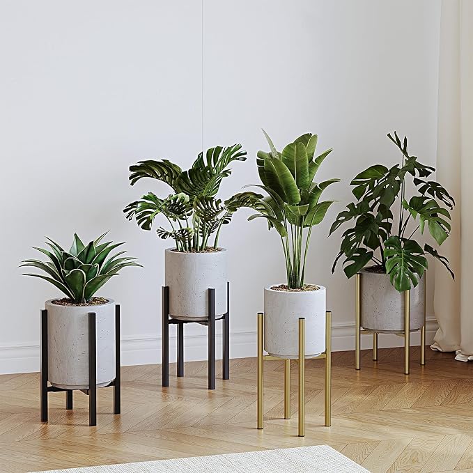 Adjustable Metal Plant Stand Indoor, Fits 8-14 Inch Pots, Mid Century Modern - Image 2