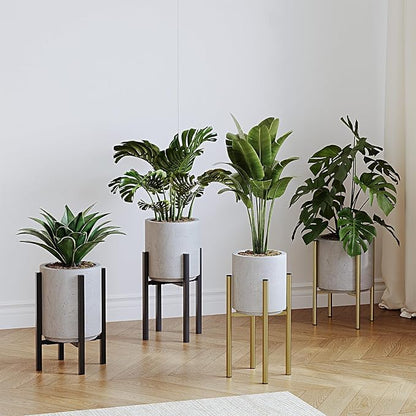 Adjustable Metal Plant Stand Indoor, Fits 8-14 Inch Pots, Mid Century Modern - Image 2