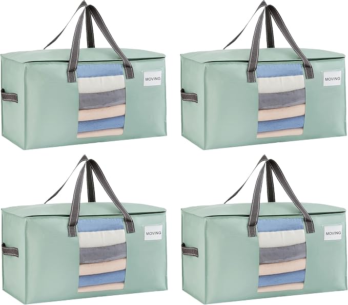 VENO 4 Pack Moving Bags, Comforter and Blanket Storage Bags by Veno