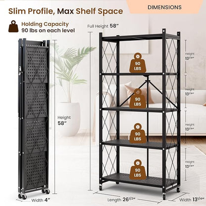 Our Modern Space 5-Tier Foldable Storage Shelf - Image 2