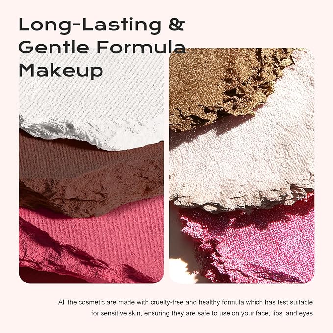 Color Nymph 3-IN-1 Face Palette, Ultra-Smoothy Creamy Blush Highlighter Bronzer - Image 5