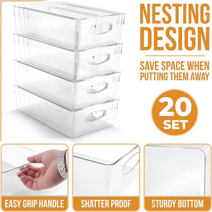 Sorbus Clear Plastic Storage Bins - Image 2
