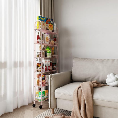 6 Tier Slim Rolling Storage Cart - Image 8