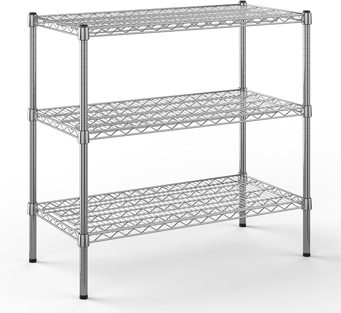 18" Deep x 36" Wide x 34" Height Wire Shelving Kit | 3-Tier | NSF Commercial by Regal+Altair