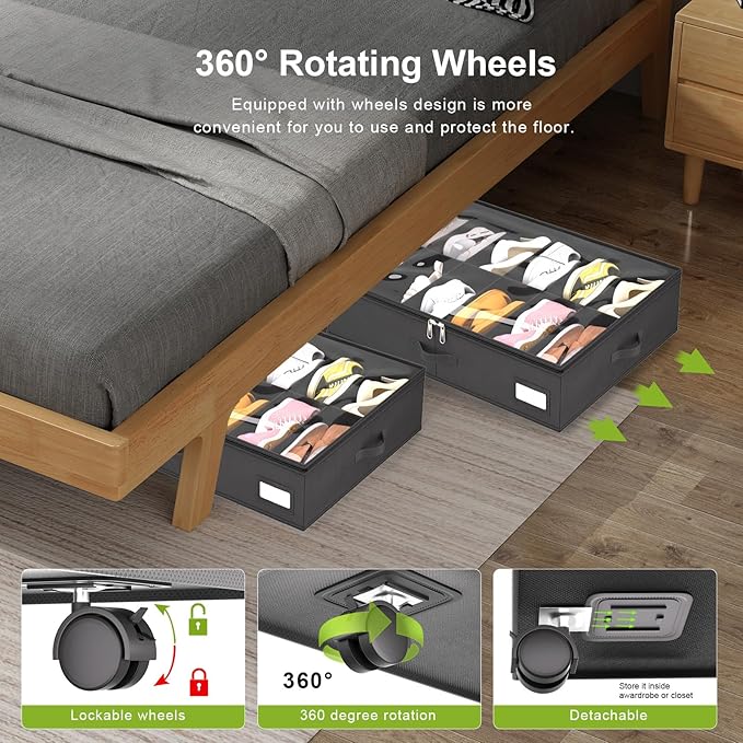 homyfort Under Bed Shoe Storage - Image 3