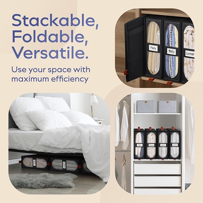8x Bed Sheet Organizer Storage Boxes - Image 5