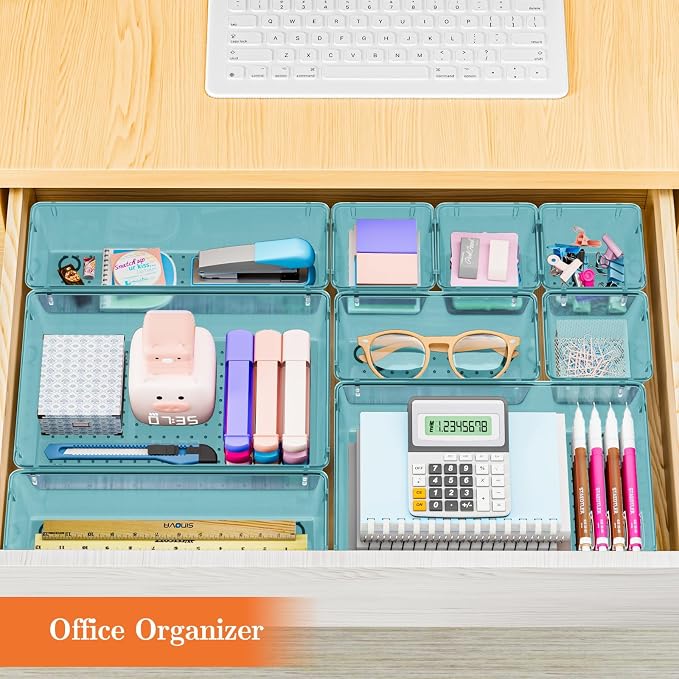 25 PCS Plastic Drawer Organizer Set, 4-Size Versatile Organizer Trays & storage - Image 7