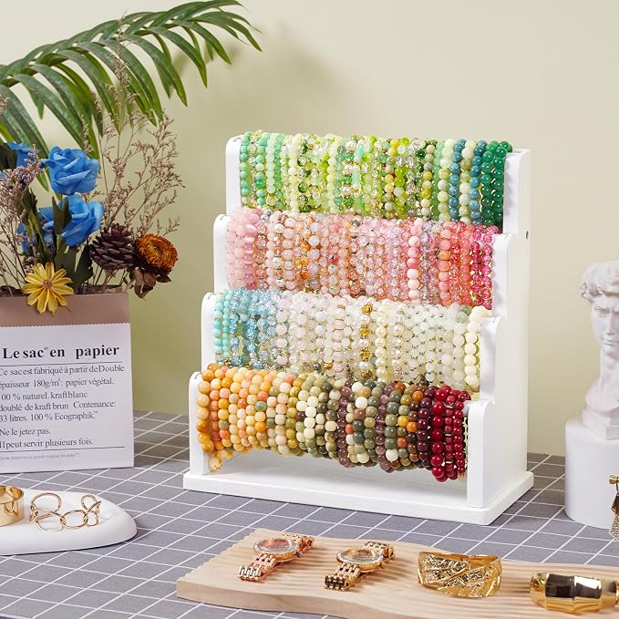 Emfogo Bracelet Holder, 4 Tier Bracelet Organizer Storage - Image 5