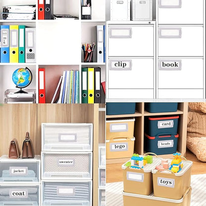 Self Adhesive Metal Bookplates for Books Cards 10Pcs Horizontal Clip Label | - Image 6