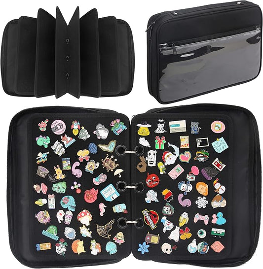 Enamel Pin Display Pages Pin Carrying Case, Pins Collection Storage Organizer by PACMAXI