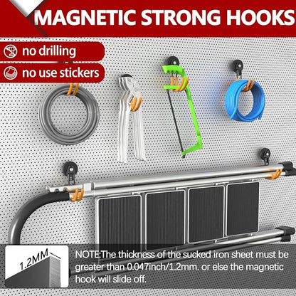 3-H Heavy Duty Magnet Garage Hooks 2 Pack, J Shape Strong Magnetic Hooks - Image 5