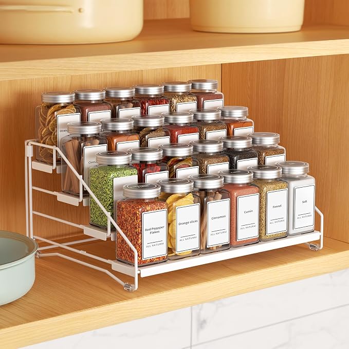 Tiered Spice Rack, 4 Tier Spice Shelf Organizer - Image 2