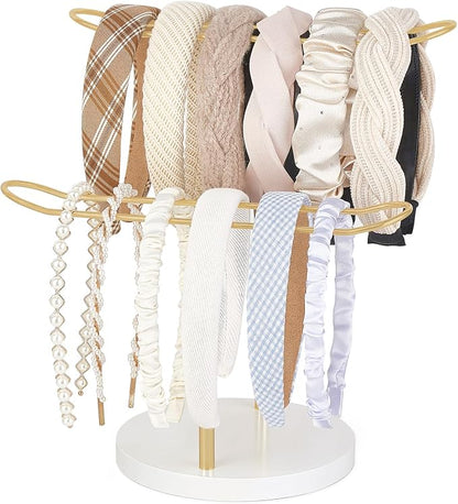 Dahey Headband Holder Organizer Metal 2-Tier Hair Hoop Display Stand Headband by Dahey