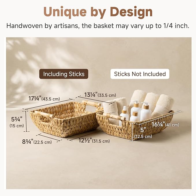 StorageWorks Hand-Woven Storage Baskets - Image 3