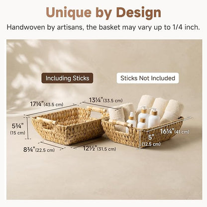 StorageWorks Hand-Woven Storage Baskets - Image 3