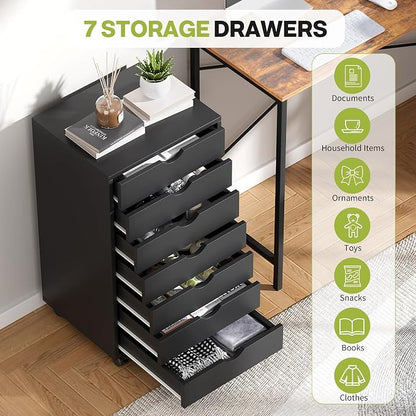 7-Drawer Chest, Office File Cabinet - Image 4